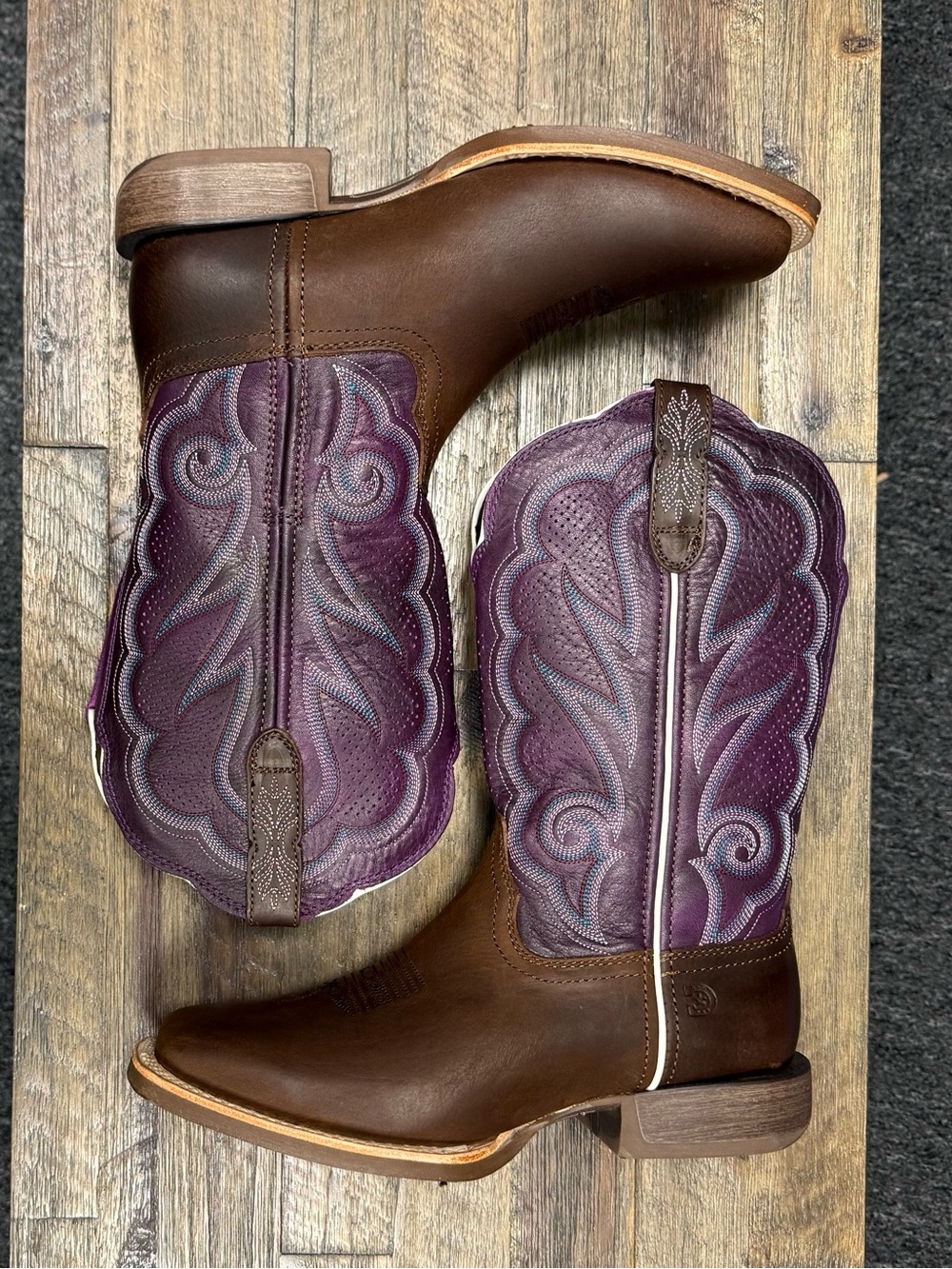 Durango Lady Rebel Pro Women's Ventilated Western Boots Plum Square Toe Size 9.5 - Picture 3 of 6